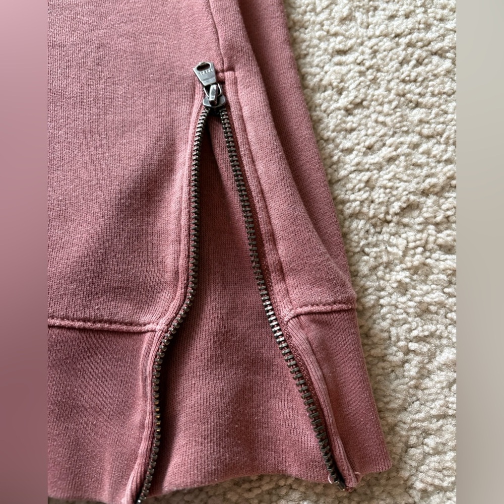 American Eagle Outfitters Dusty Rose Sweatshirt Dress Pullover Cottagecore - Picture 5 of 11